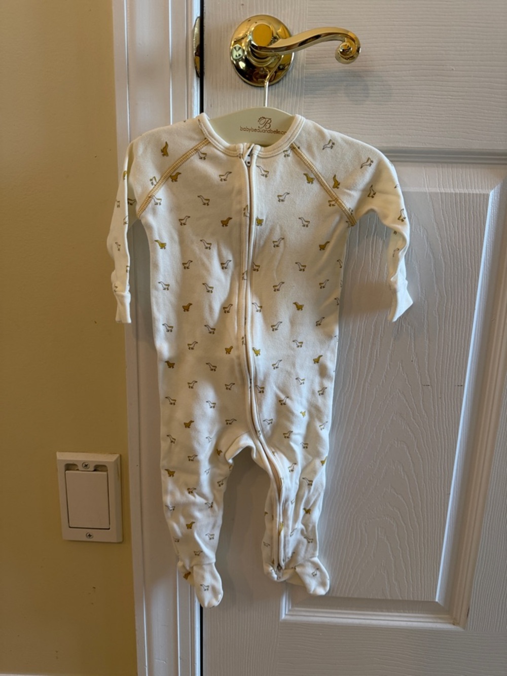 Pehr Baby Footed One-Piece Sleeper Duck Print